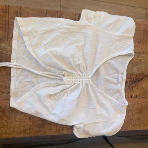 XS ONEIL WHITE SCRUNCH TOP
